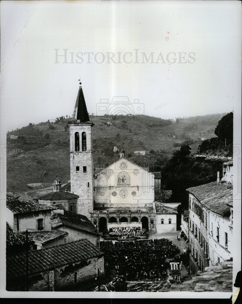 Piazza del Duomo Cathedral Spoleto Italy - Historic Images