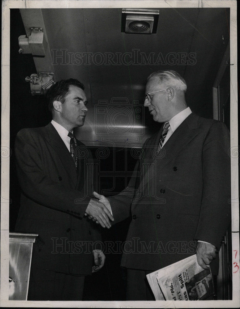 1952 Press Photo Sen Richard Nixon Gov Earl Warren GOP - Historic Images