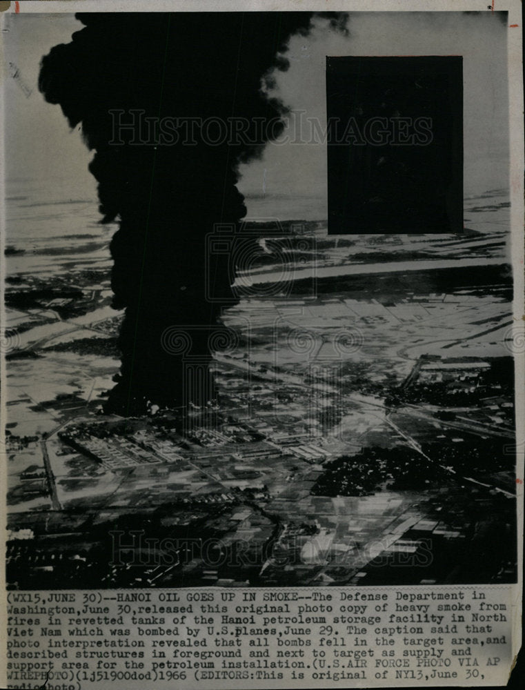 1966 Press Photo Hanoi oil Washington defense US Planes - Historic Images