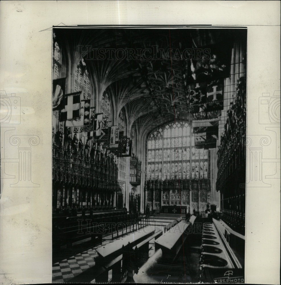 1936 Press Photo Royal St George Chapel Windsor England - Historic Images