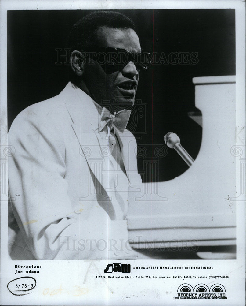 1983 Press Photo Ray Charles Entertainer Musician - Historic Images