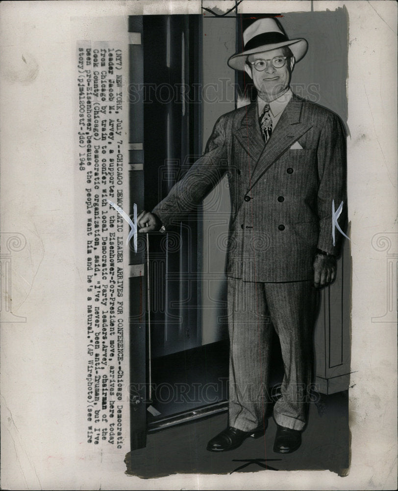 1948 Press Photo Chicago Democratic leader Jacob - Historic Images