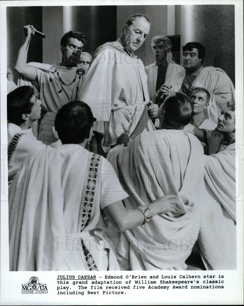 1989 Press Photo Edmond O'Brien Julius Ceasar Actor - Historic Images