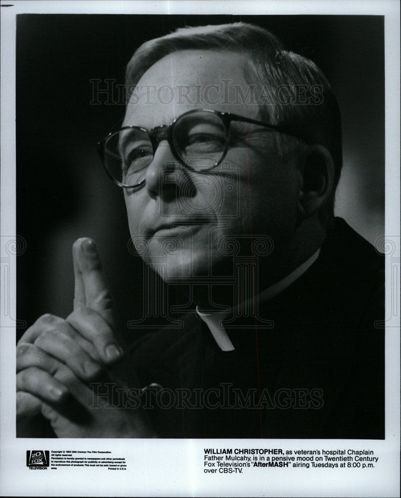 1989 Press Photo William Christopher veteran hospital - Historic Images