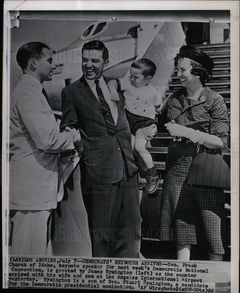 1960 Press Photo Frank Church Senator Politician - Historic Images