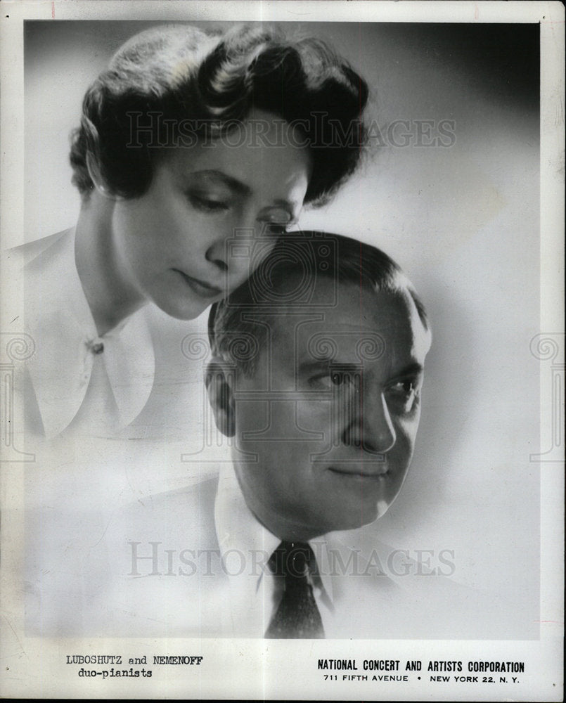 1950 Press Photo Luboshutz Nemenoff duo piano players - Historic Images