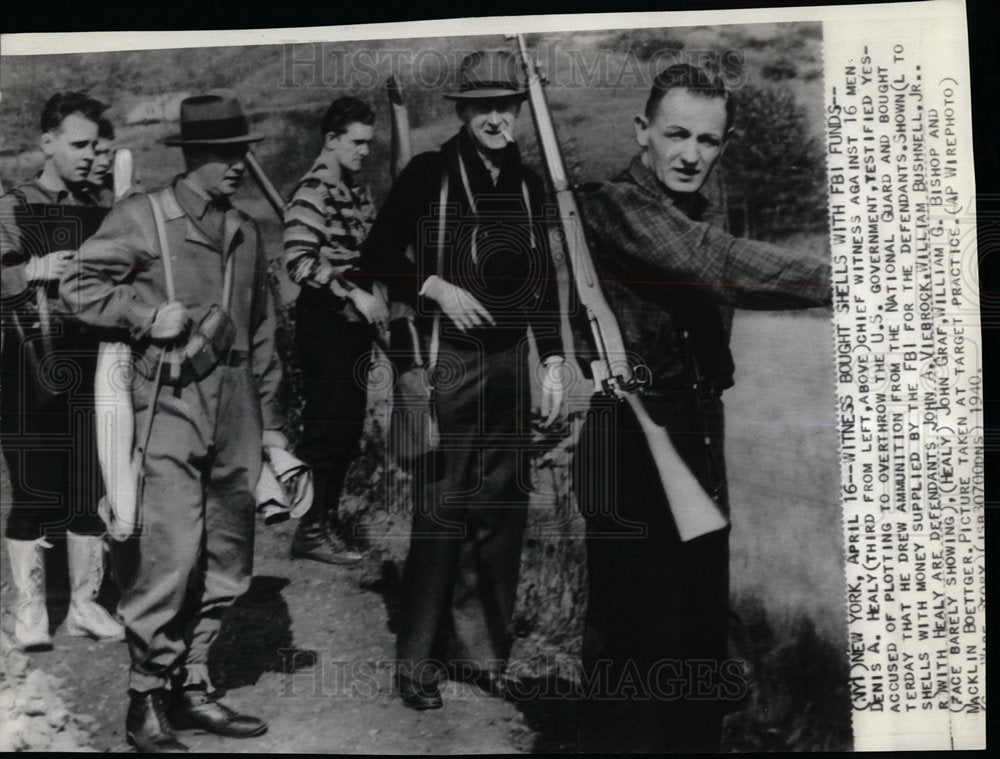 1940 Press Photo New York Denis Healy John Bishop FBI - Historic Images