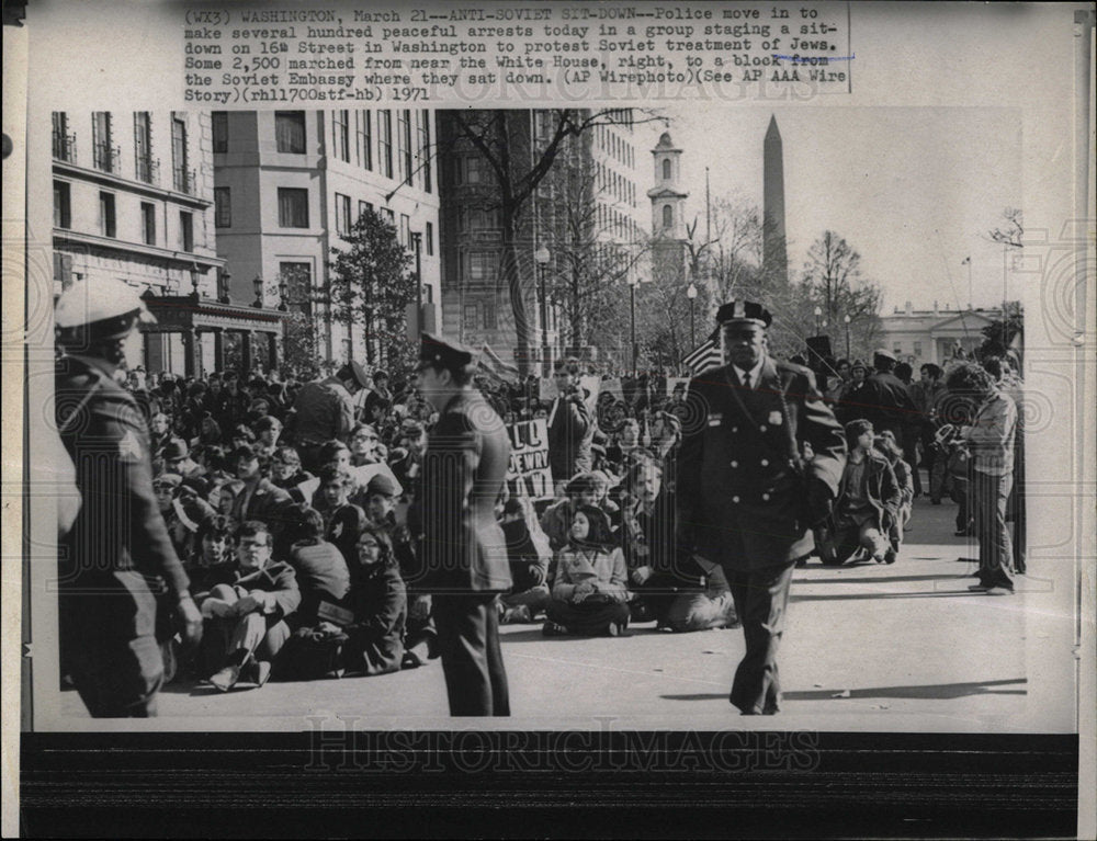 1971 Press Photo Washington Jews Protest - Historic Images