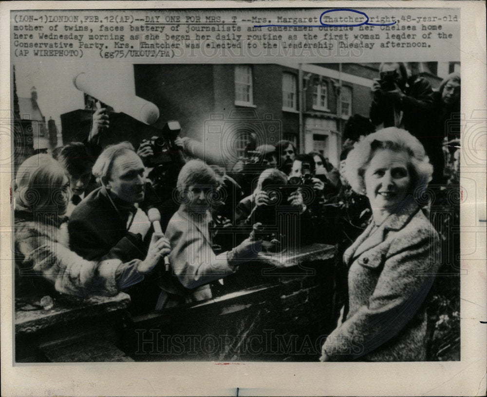 1975 Press Photo Margaret Thatcher Journalist Chicago - Historic Images