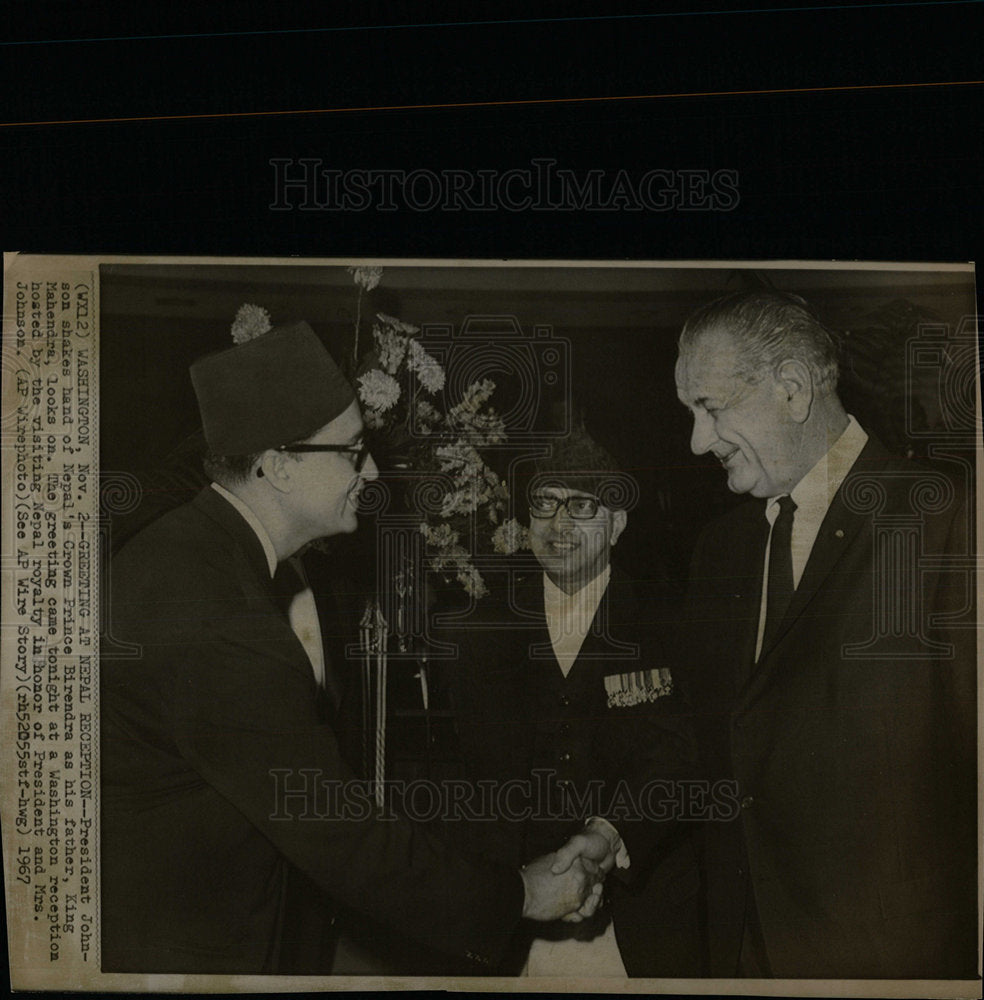 1967 Press Photo King Mahendra Kingdom of Nepal - Historic Images