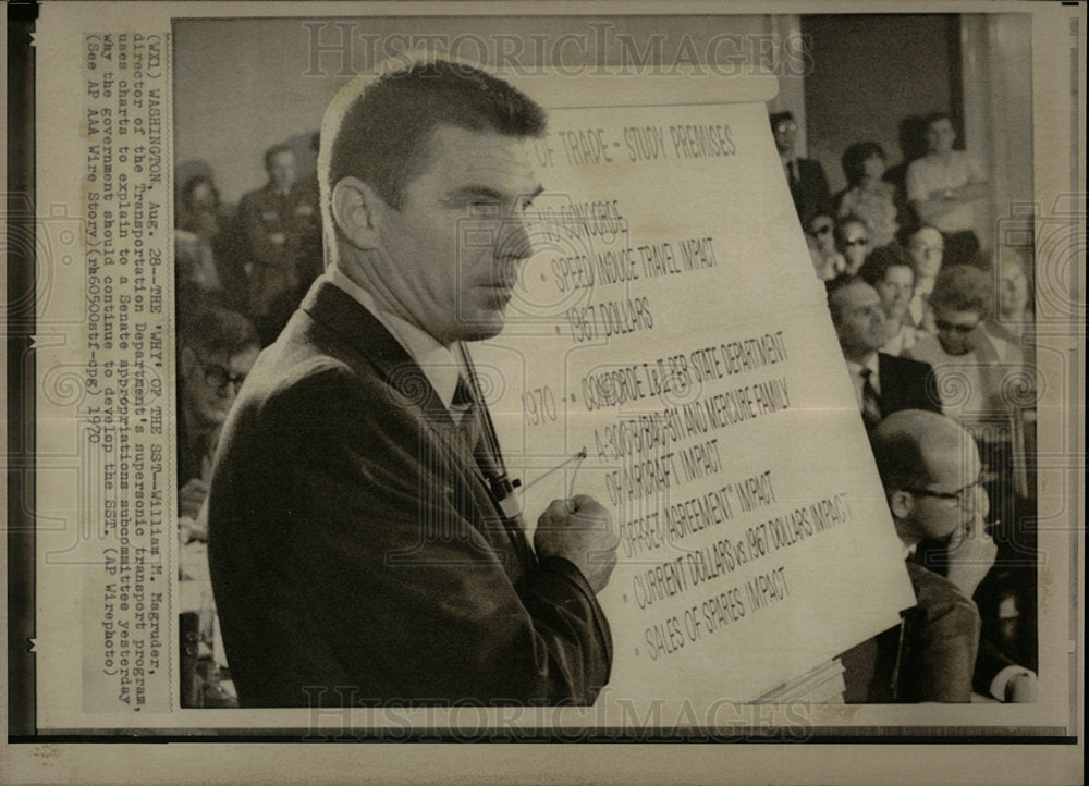 1970 Press Photo William M Magruder Transportation Dept - Historic Images