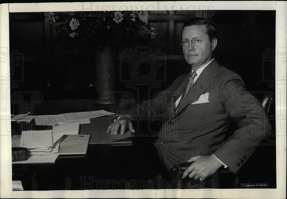 1932 Press Photo Roy D. Chapin Industrialist Automaker - Historic Images