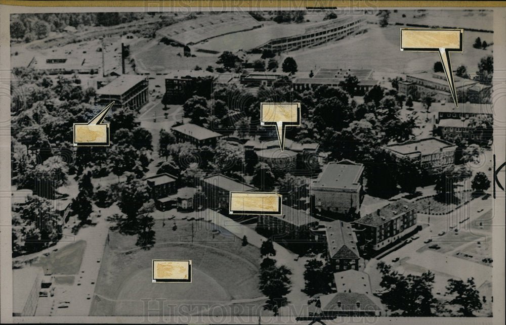 1962 Press Photo Mississippi University Ariel View - Historic Images