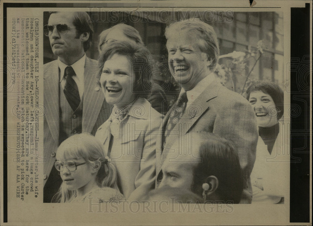 1976 Press Photo Jimmy Carter Family New York - Historic Images