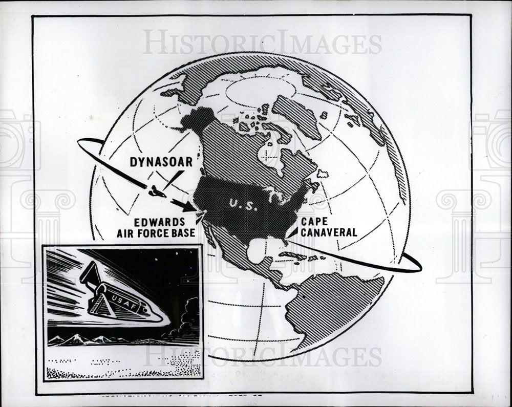 1962 Press Photo Canaveral US Air Force Space Slider - Historic Images