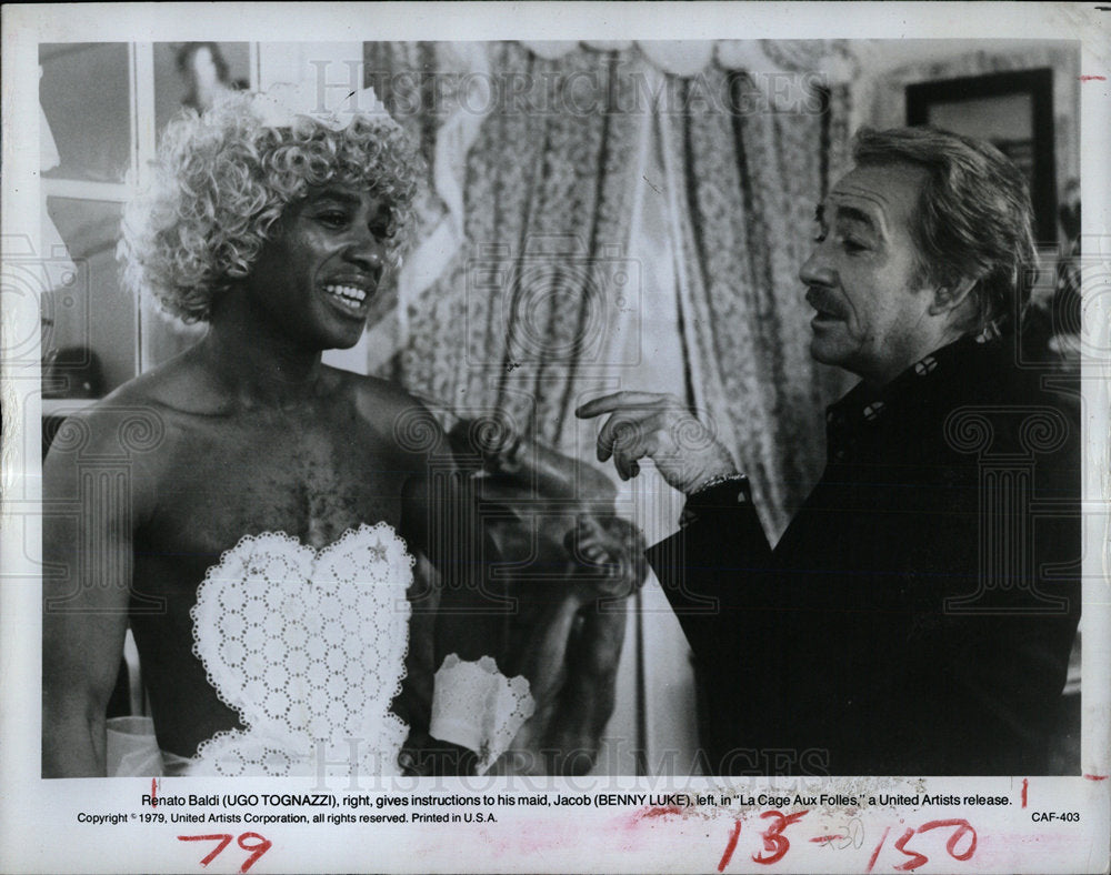 1981 Press Photo Ugo Tognazzi La Cage Aux Folles Jacob - Historic Images