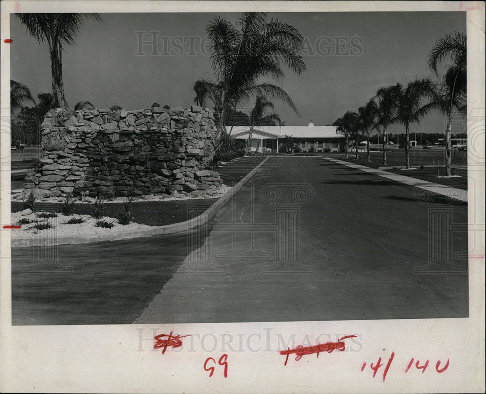 1967 Press Photo Lake Tarpon Mobile Home Park water - Historic Images