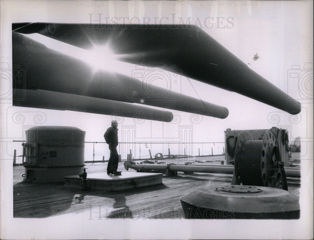 1963 Press Photo USS Navy Battleship New Jersey - Historic Images