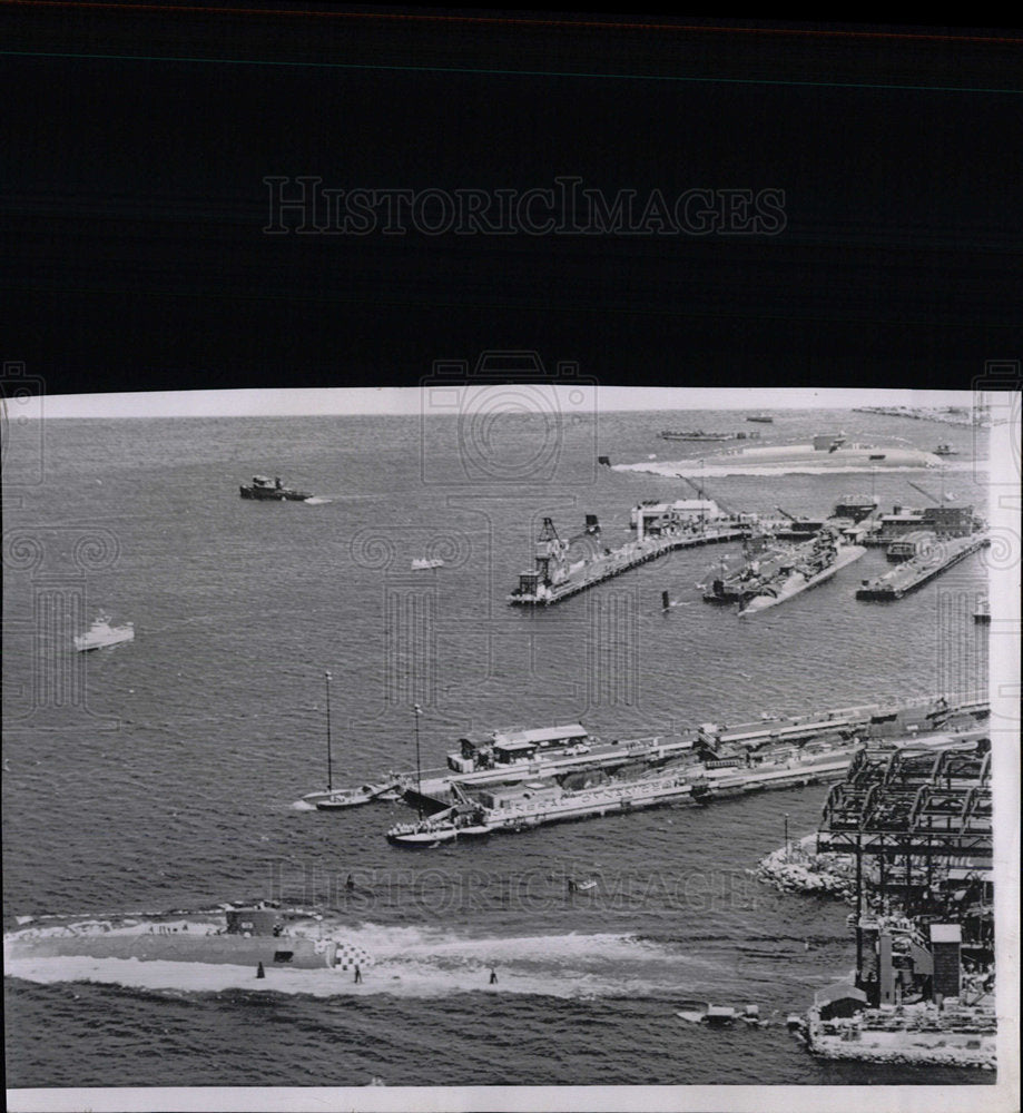 1963 Press Photo SUBMARINES USS FLASHER USS TECUMSEH - Historic Images