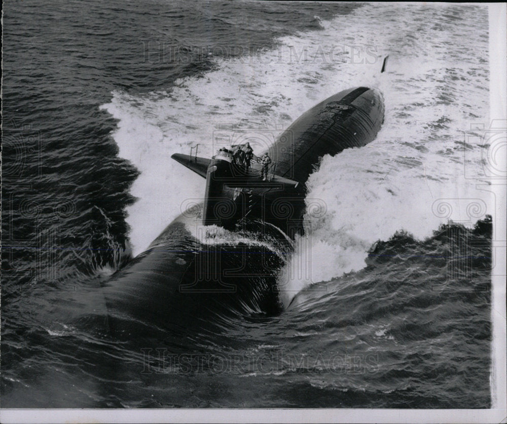 1964 Press Photo 37th US Nuclear Submarine, The Pollack - Historic Images