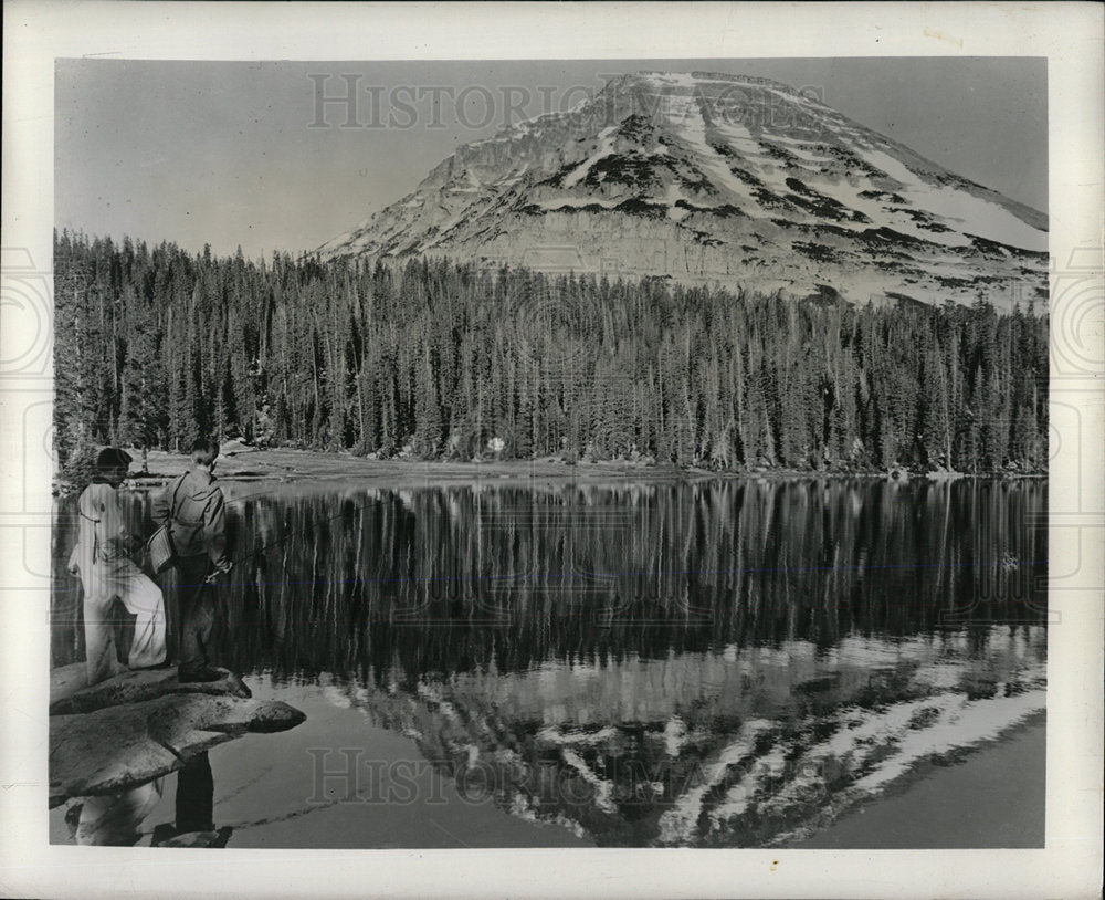 1948 Press Photo Mirror Lake picnic grounds Utah summer - Historic Images