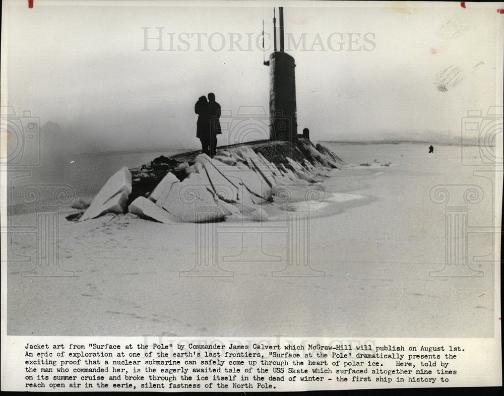 1960 Press Photo Jacket art Surface pole James Calvert - Historic Images