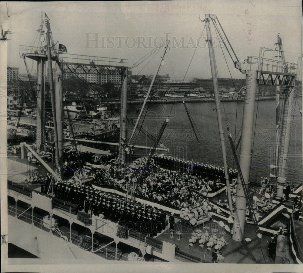 1955 Press Photo Philadelphia USS Hassayampa Oil tanker - Historic Images