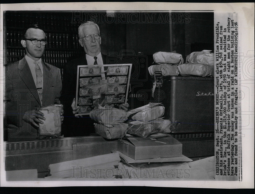 1956 Press Photo William Prendible Francis Orfanello - Historic Images