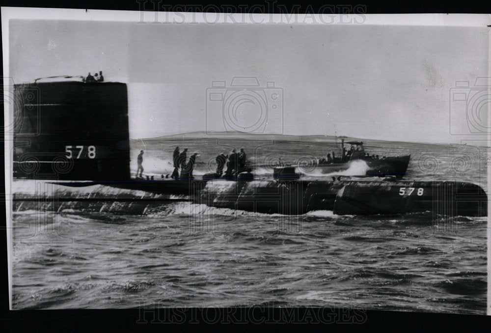 1959 Press Photo Submarine Skate Home - Historic Images