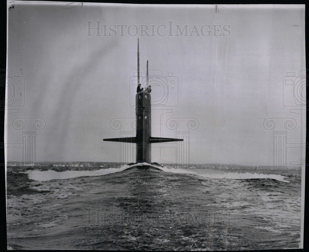 1959 Press Photo NAVY&#39;S ATOMIC SUBMARINE SKIPJACK - Historic Images