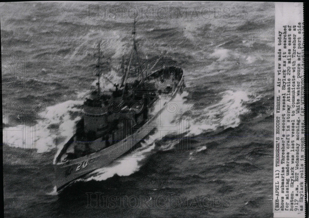 1963 Press Photo Navy Thresher's Escort Vessel Skylark - Historic Images