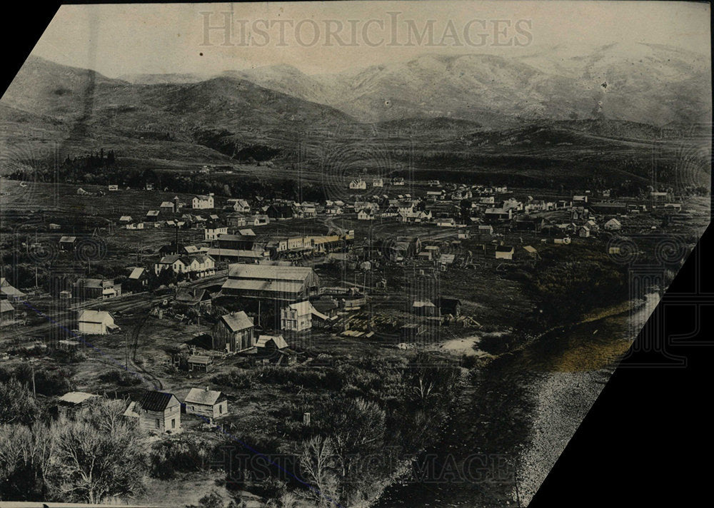 1968 Press Photo Aerial View Steamboat Springs Colorado - Historic Images