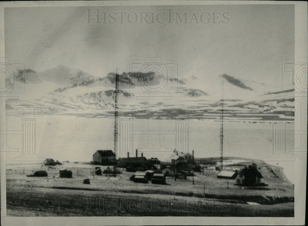 1928 Press Photo Radio stationGreen Harbor Spitzbergan - Historic Images