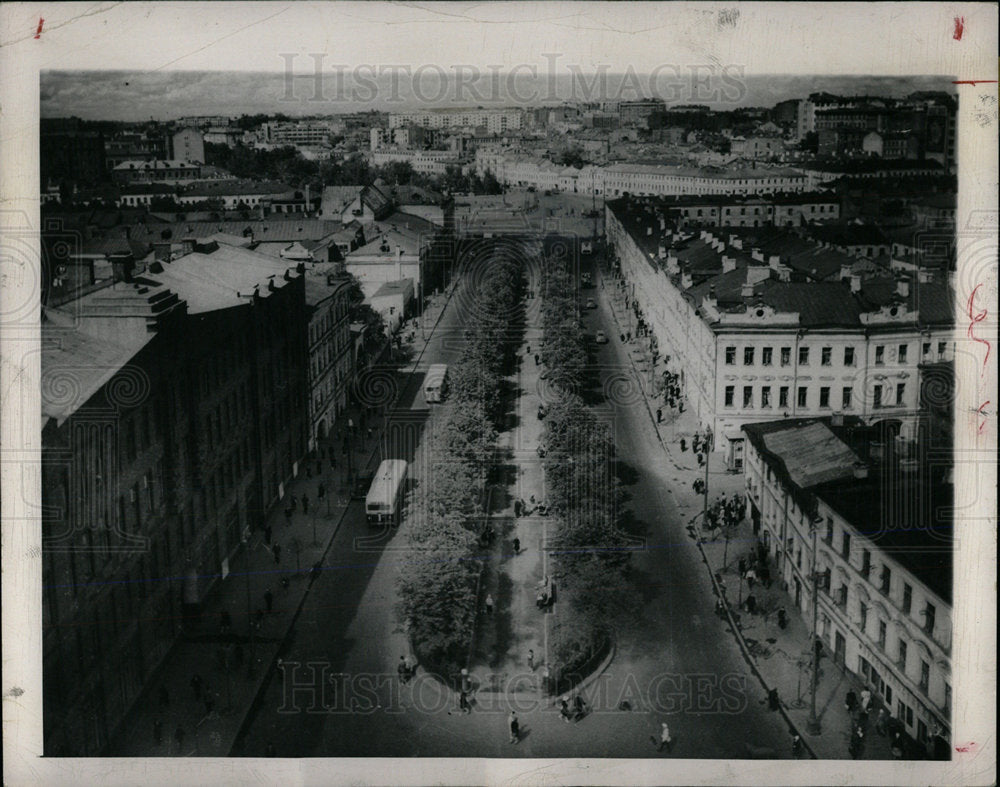 1948 Press Photo Neglinnaya street Moscow Russia Garden - Historic Images