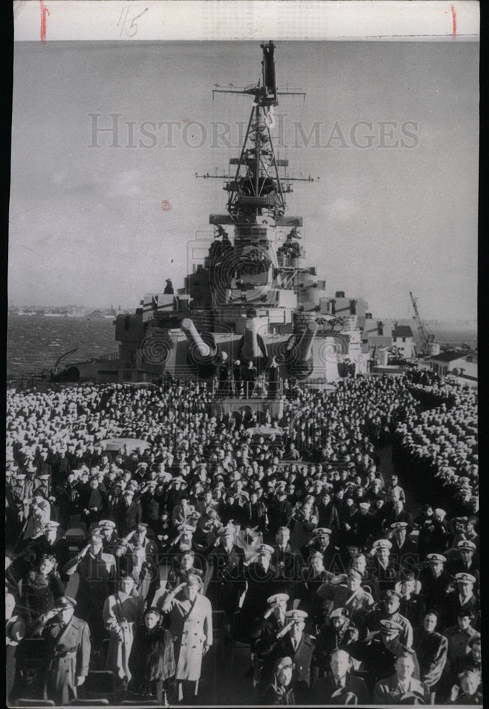 1950 Press Photo USS New Jersey - Historic Images