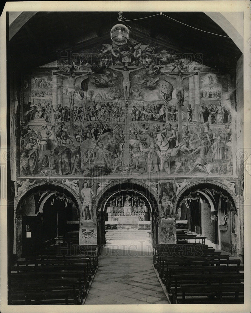 1929 Press Photo Crucifixion Bernardino Luini Church - Historic Images