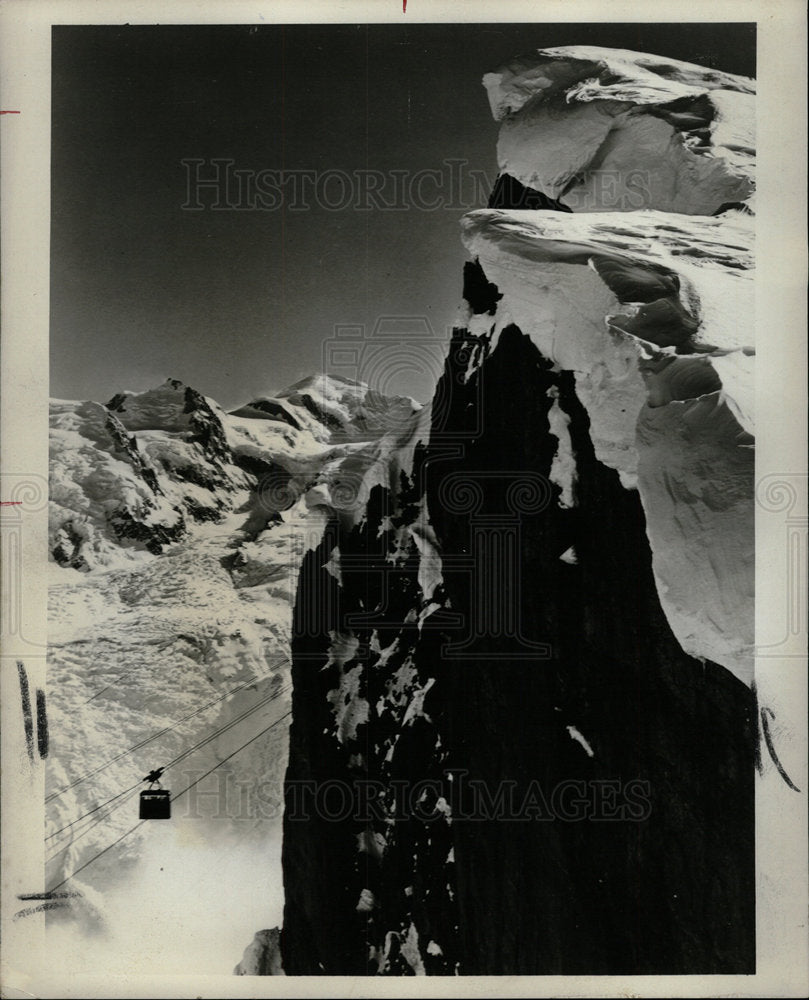 1971 Press Photo France Skiing Mt. Blanc - Historic Images