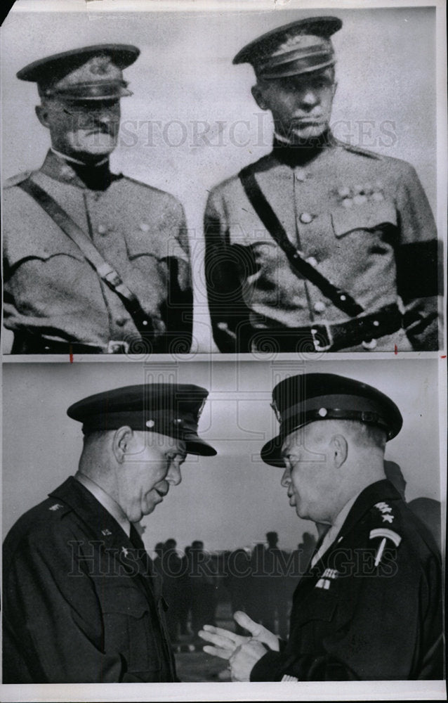 1959 Press Photo Gen. Marshall Confers With Eisenhower - Historic Images