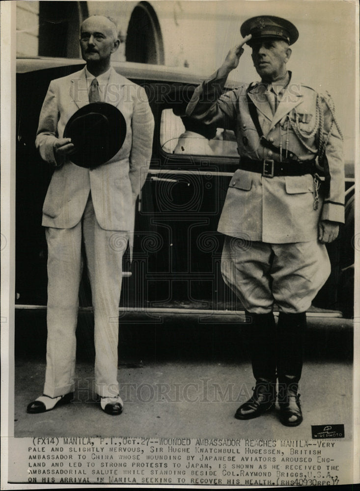 1937 Press Photo British Ambassador Hugesse recovers - Historic Images