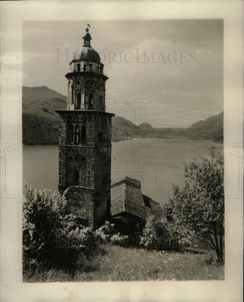 1928 Press Photo The tower of the Church of Morcote - Historic Images