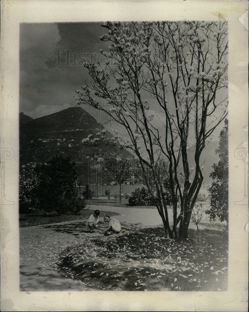 1928 Press Photo Lugano Switzerland Mount Bre - Historic Images