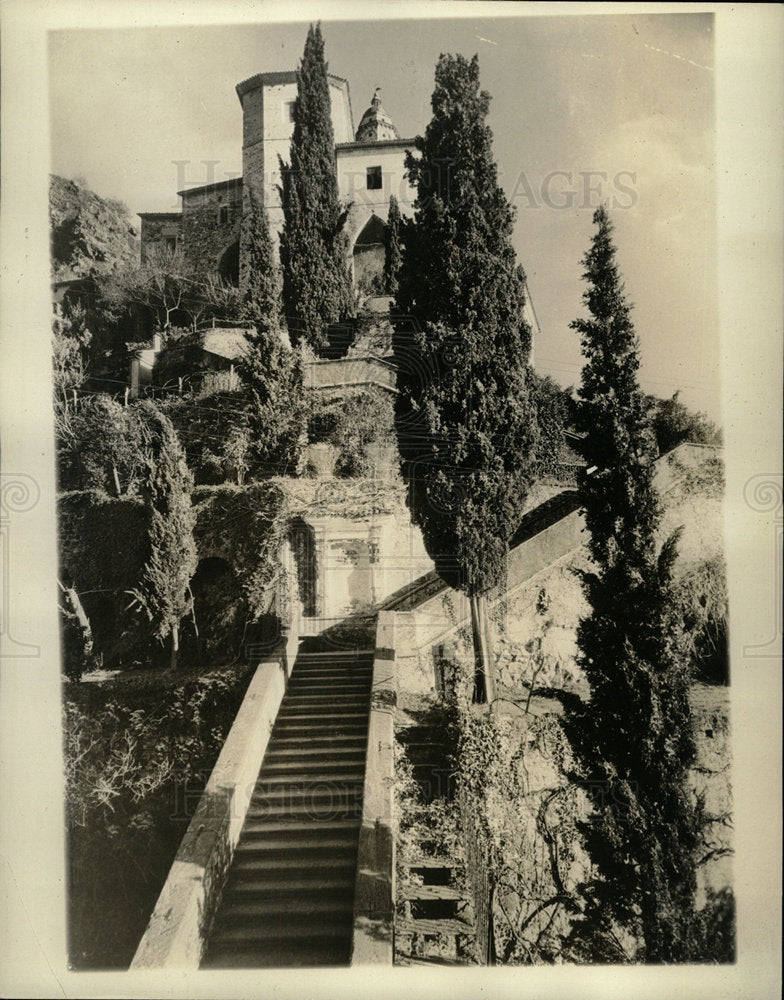 1932 Press Photo Church Morcote Lugano Lake Switzerland - Historic Images