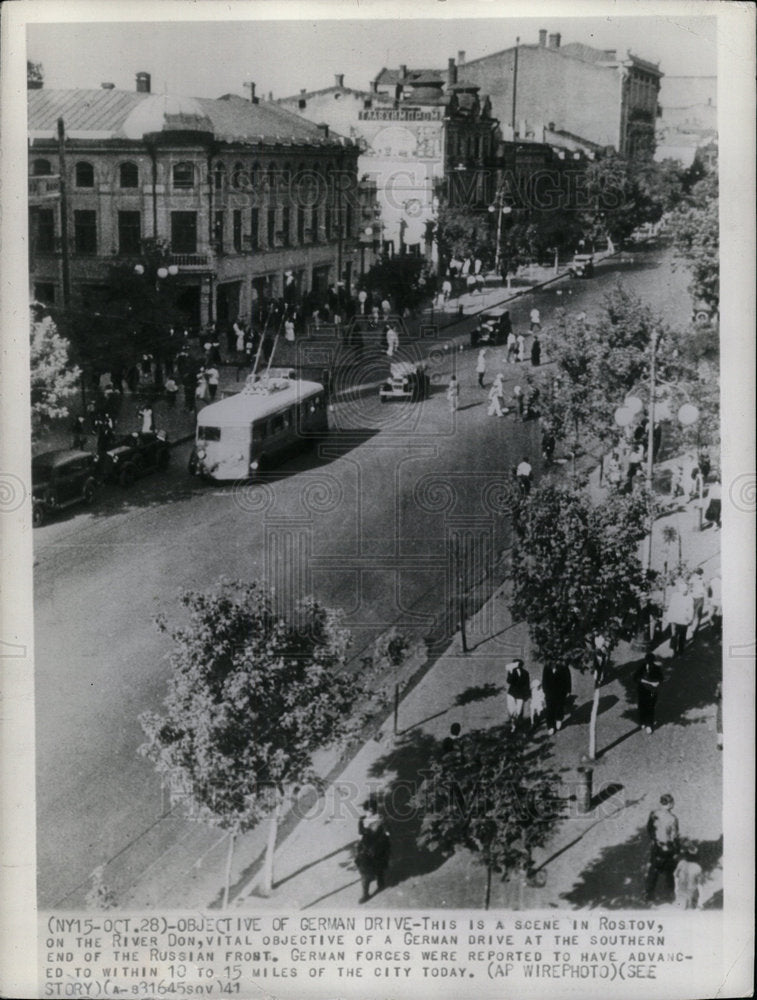 1941 Press Photo Rostov River Don German Drive Russian - Historic Images