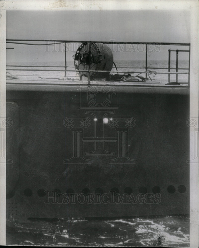 1939 Press Photo Sunk USS Squalus Bouy Deck Sculpin - Historic Images