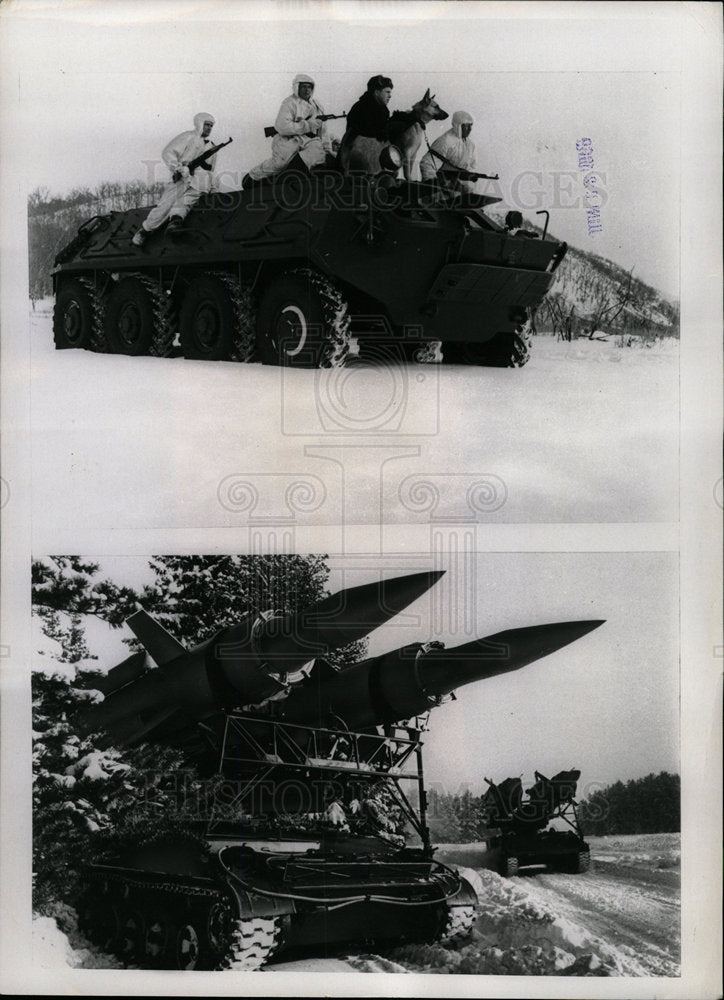 1969 Press Photo Soviet Troops Chinese Border Artillery - Historic Images