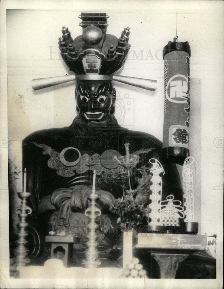 1935 Press Photo Buddhist &quot;Judge of Hell&quot; - Historic Images