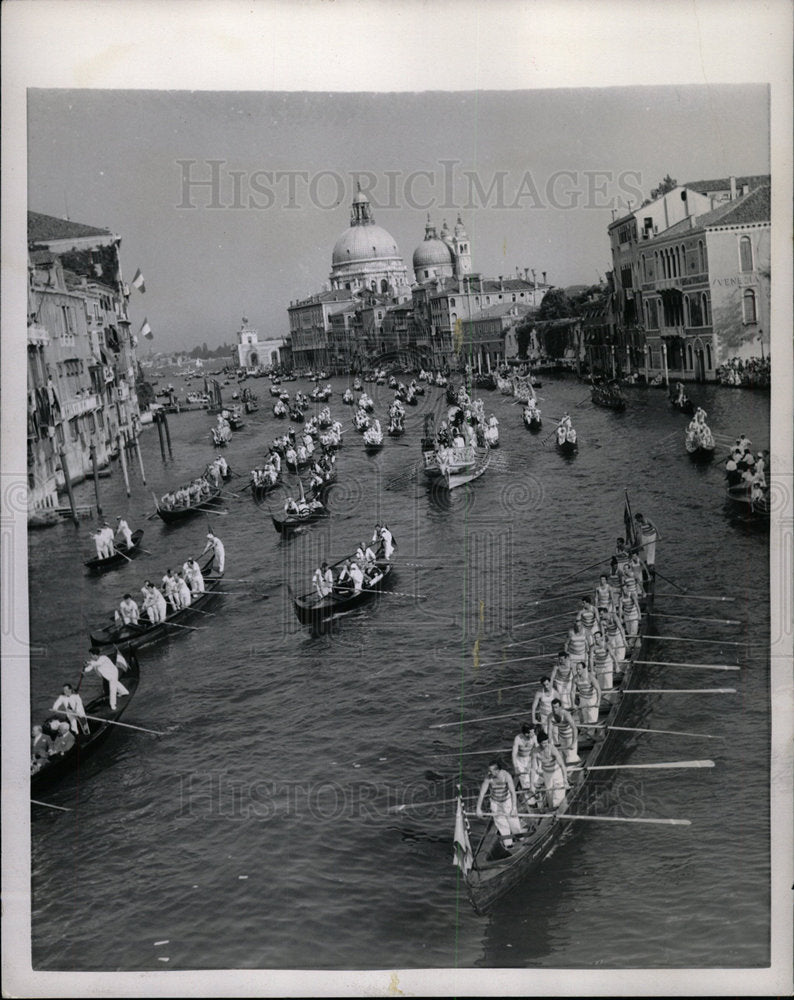 1954 Press Photo Venice&#39;s annual &quot;Historical Regatta&quot; - Historic Images