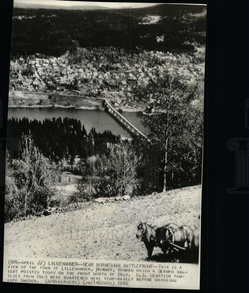 1940 Press Photo Lillehamnmer Norway Near Battlefront - Historic Images