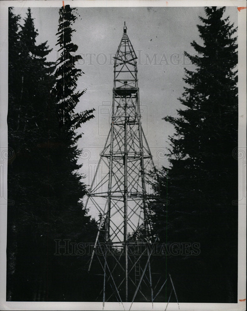 1953 Press Photo Watchtower on German-Czech Border - Historic Images