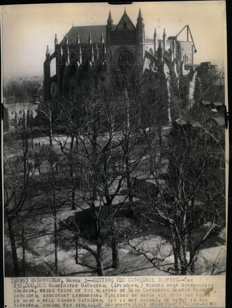 1944 Press Photo Murder at Washington Cathedral - Historic Images